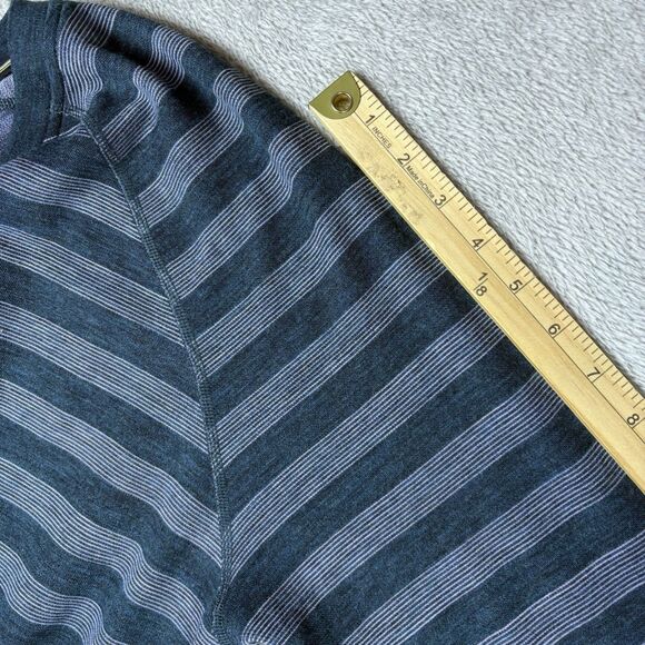 SmartWool Classic Thermal Merino Base Layer Crew Shirt Men 3XL XXXL Blue Striped - Picture 7 of 9